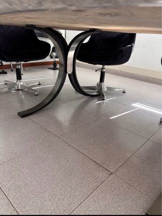 Mesa Ovalada Mármol Travertino