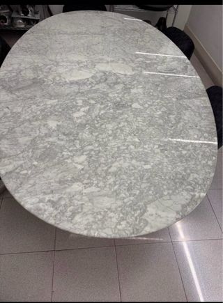 Mesa Ovalada Mármol Travertino
