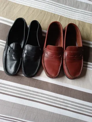 Mocasines de piel marrones