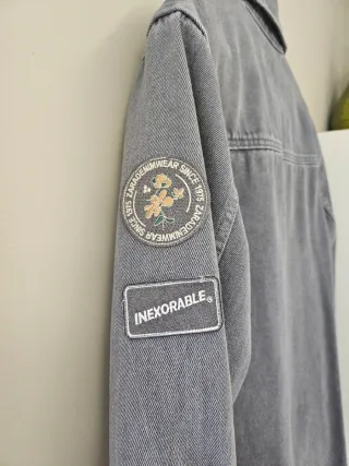 Camisa Zara Denim Rayas Talla L