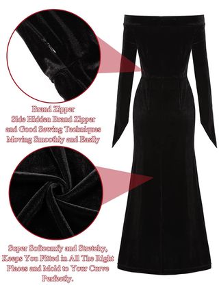 Disfraz Vestido Largo Gótico Vintage (Talla M)