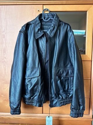 Chaqueta de cuero auténtico nueva
