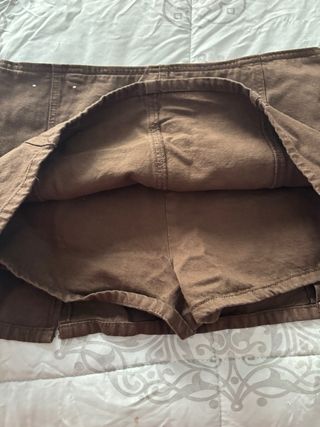 Falda pantalón vaquera marrón