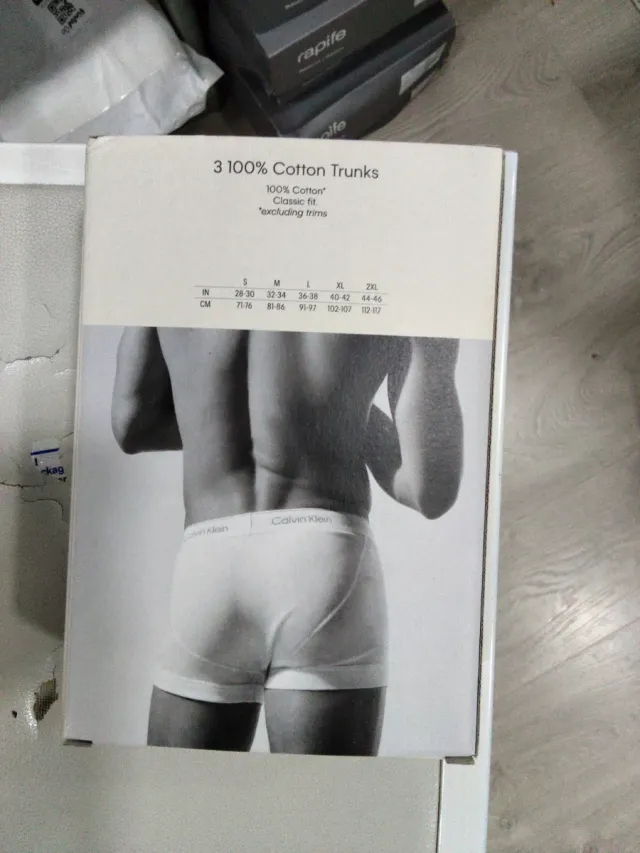 Pack de 3 calções tipo trunks Calvin Klein tamanho M em algodão originais