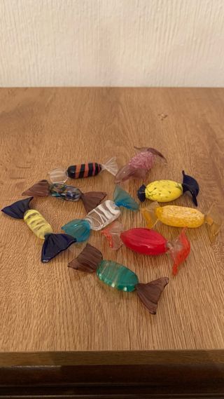 Caramelos de cristal decorativos