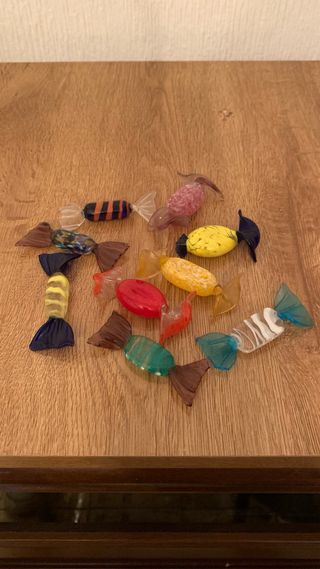 Caramelos de cristal decorativos