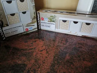 Juego 2 Miniestanterías Livarno Beige/Blanco