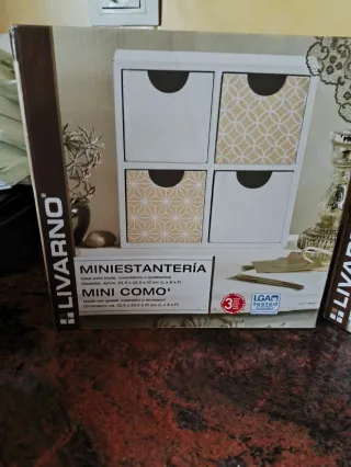 Juego 2 Miniestanterías Livarno Beige/Blanco