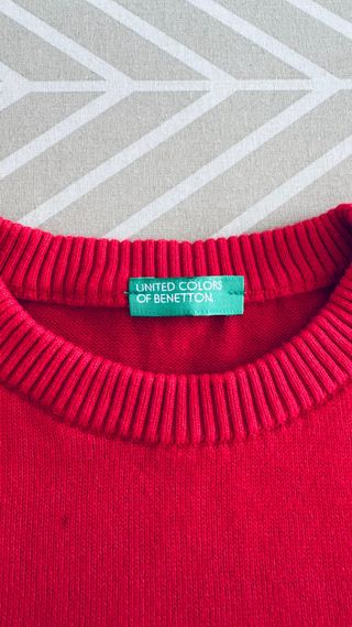 Camisola Benneton Criança Menino Vermelha