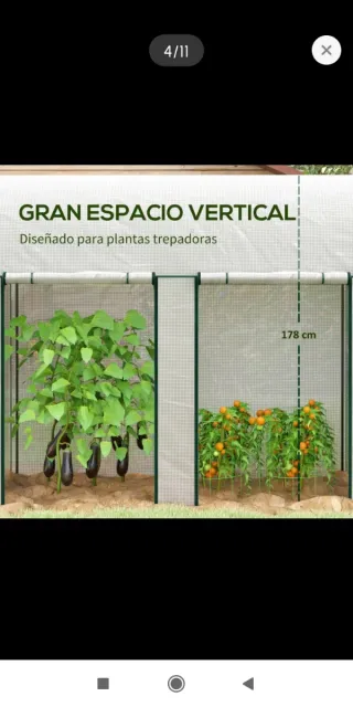 Invernadero exterior 200x100x178cm