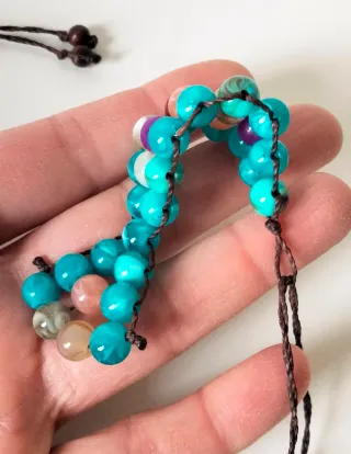 Collana Pesce Blu Macramè