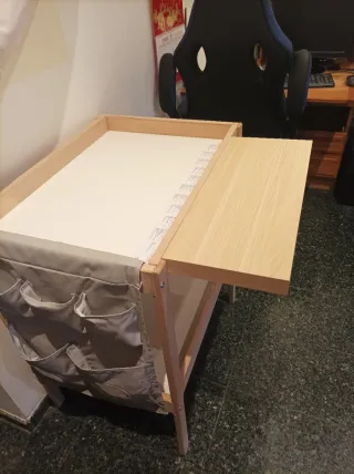 Cambiador bebé con accesorios y ampliación