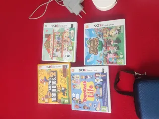 Nintendo 3DS XL Azul + 4 Juegos, funda y cargador