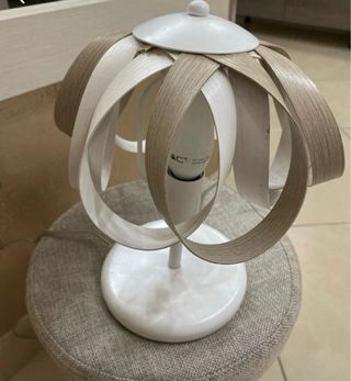 Lampada design moderno legno e bianco