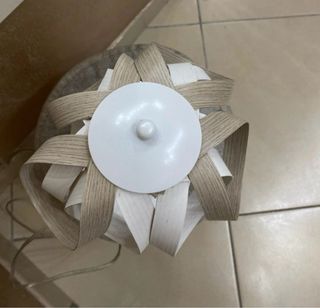 Lampada design moderno legno e bianco