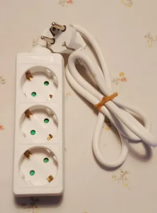 Regleta 3 enchufes blanca