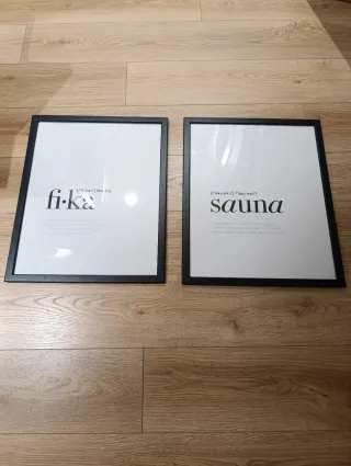 Marcos negros con láminas