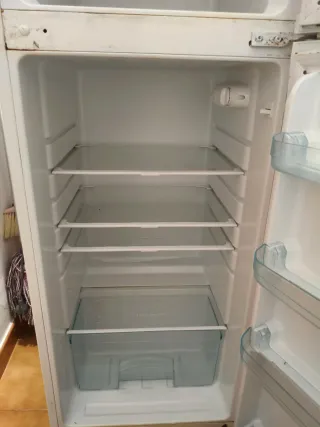 Nevera blanca con congelador