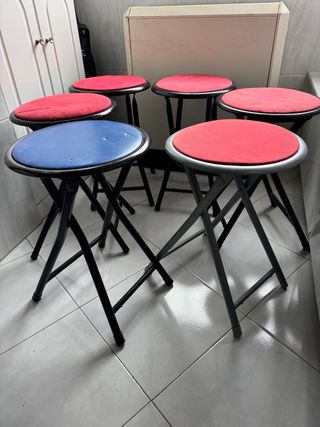 6 Banquetas plegables