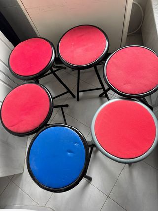 6 Banquetas plegables