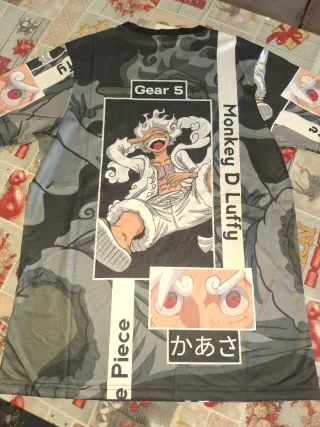 Camiseta  One Piece Gear 5 Negra mas tallas dispon