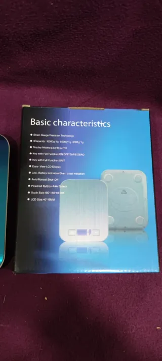 Báscula de cocina digital plateada