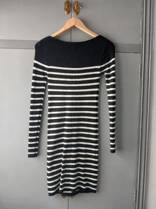 Vestido rayas Lefties negro y blanco