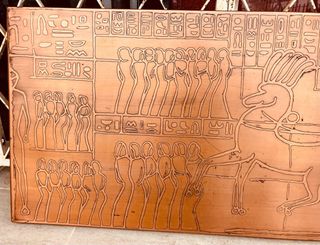 Placa cobre arte egipcio