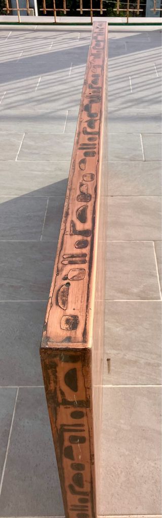 Placa cobre arte egipcio
