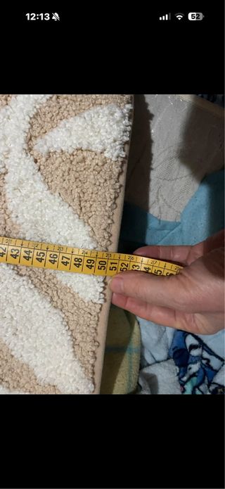 Tappeto bagno beige e marrone