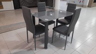 Sofá Cama Negro + Pack Comedor