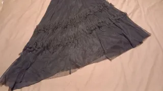 Vestido de fiesta negro con lazo negro