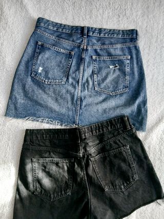 Lote falda vaquera y short vaquero XXL