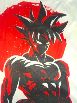 Camiseta  Goku Dragon Ball Blanca Mas tallas dispo