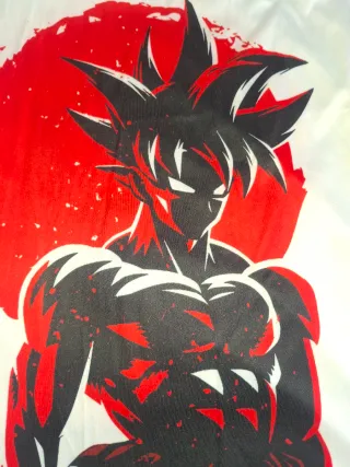 Camiseta  Goku Dragon Ball Blanca Mas tallas dispo