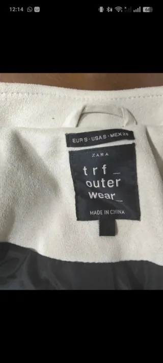 Chaqueta Biker Antelina Beige