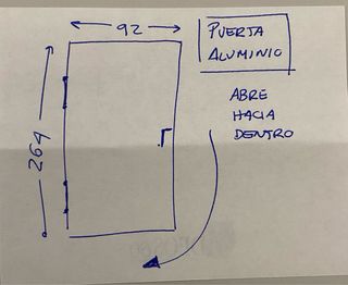 Puerta aluminio blanco