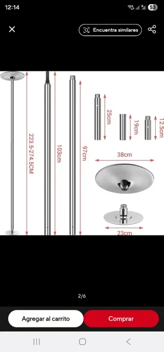 Barra Pole Dance Profesional