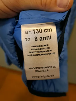 Piumino leggero azzurro bambino Primigi
