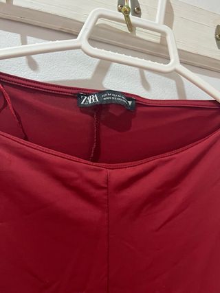 Vestido largo Zara rojo