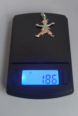 Colgante Arlequín Plata Esmaltada - 27mm