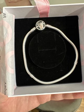 Pulsera Pandora Plata con Charm Flores