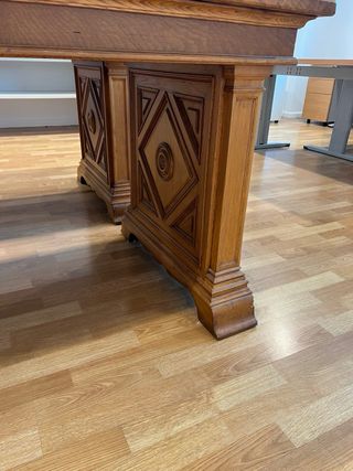 Dos mesas de roble macizo años 30