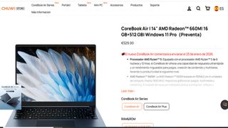 Portátil Chuwi CoreBook Air AMD Radeon 660M