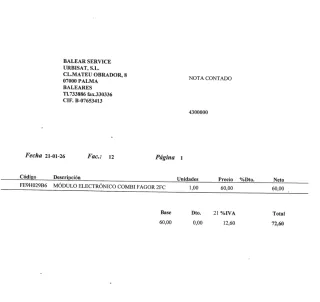 Placa Base Frigorífico Innova Fagor