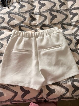Falda pantalón Bershka blanca talla 36