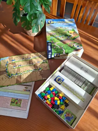 Juego de mesa Carcassonne + fichas río