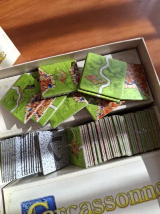 Juego de mesa Carcassonne + fichas río