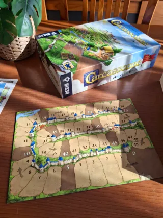 Juego de mesa Carcassonne + fichas río