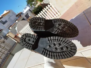 Botas Moto Mujer Vintage Marrón